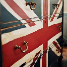 Hand Painted Union Jack Dresser {ikea}