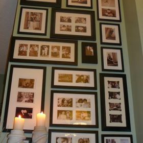 How to Create a Wall of Pictures {pictures wall}