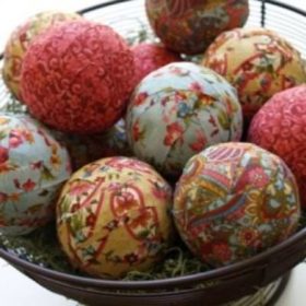 How to Create Fabric Covered Spheres {trash to treasure}