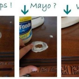 How to Get Rid of Water Rings on Furniture {furniture tip}