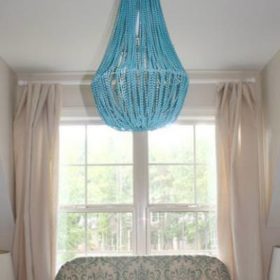 How to Make a Beaded Chandelier {diy light}