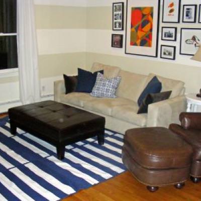 How to Make an Inexpensive Large Rug {ikea hack}