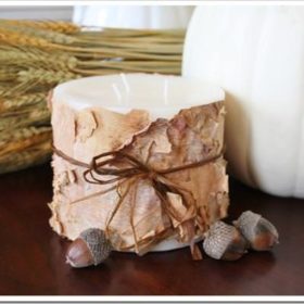 How to Make Birch Bark Candles {inspired by Pottery Barn}