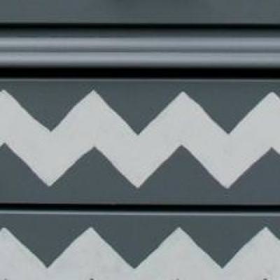 How to Paint Chevron on a Dresser