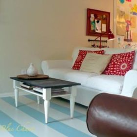 How to Paint Your Subfloor {paint floor}