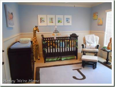 Jungle Inspired Nursery {painting and decorating}