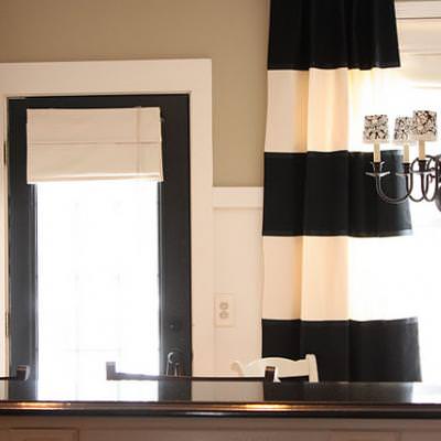 No Sew Striped Drapes Diy Curtains Tip Junkie