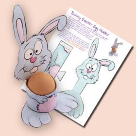 Free Bunny Easter Egg Holder {Easter Printable}