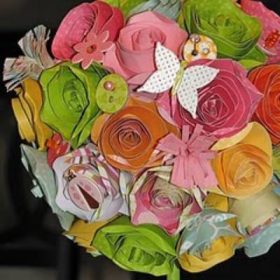 Spring Paper Flower Topiary {origami}