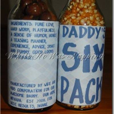Father's Day Bottles {Printable Fathers Day Crafts}