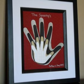 Framed Family Handprints {Crafts for Fathers Day}