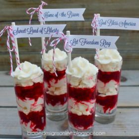 Patriotic Parfaits with free flag printable