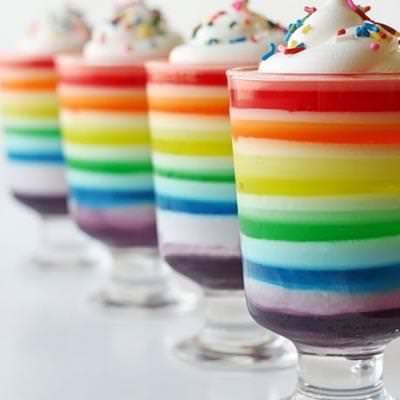 Rainbow Jello Parfait {Family Fun Craft}
