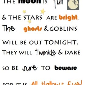 Beware Printable {Halloween Printables}