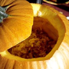 Dinner In A Pumpkin {Halloween Food Recipes}