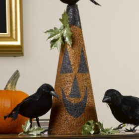 Sparkling Jack-'o-Lantern {Halloween Craft Ideas}