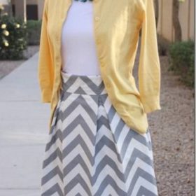 Chevron Skirt With Pocket {Tutorial}