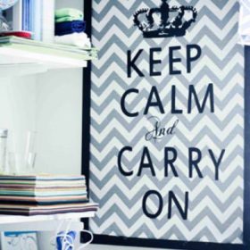 Chevron Stripe Keep Calm Sign {Tutorial}