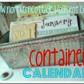 Container Calendar {Paper Craft}