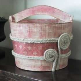 Distressed Pink Bucket Tutorial