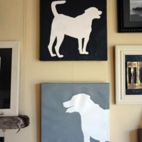 DIY Dog Silhouette Canvas