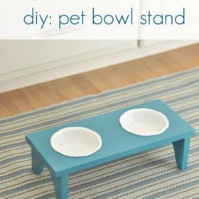 DIY Elevated Pet Bowl Stand