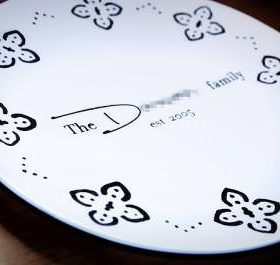 DIY Monogrammed Potluck Plate