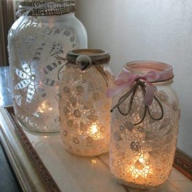 Doily Luminaries {Tutorial}