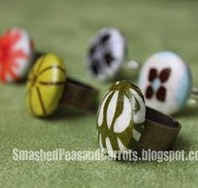 Fabric Button Rings {Tutorial}