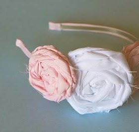 Fabric Flower Headband Tutorial {no sew}