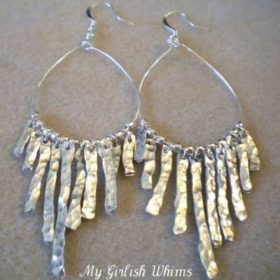 Hammered Metal Hoop Earrings {Tutorial}