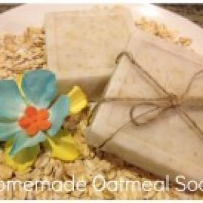 Homemade Almond Oatmeal Soap
