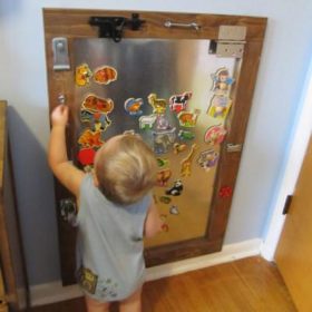 Magnetic Activity Board for Toddlers {Tutorial}