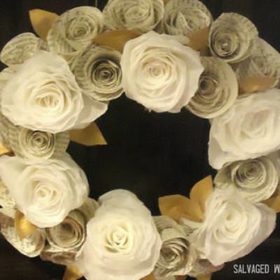 Rolled Paper Wreath Tutorial {Home Decor Gift Ideas}