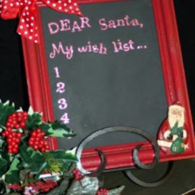 Wish List to Santa Chalkboard {Kids Gift}