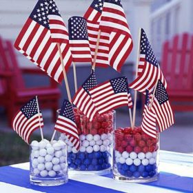 Flag Bouquet Centerpieces {4 of July}