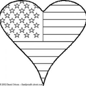 Patriotic Heart Coloring Sheet {Patriotic Coloring Pages}