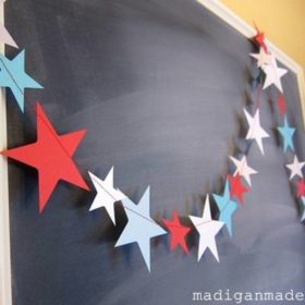 Simple Sewn Star Garland {July 4th Celebration}