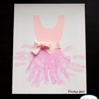 Handprint Ballerina Tutu {Easy Craft}