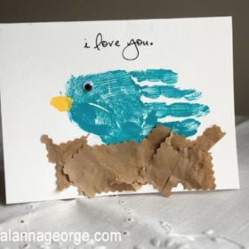 Mother's Day Handprint Bird Card {Handprint Crafts for Kids}