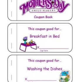 Mother's Day Printable Coupon Book and Activities