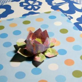 6 Petal Lotus Flower {Origami Directions}