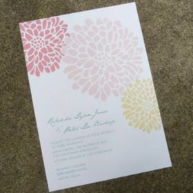 Chrysanthemum Invitation Template {Template for Cards}