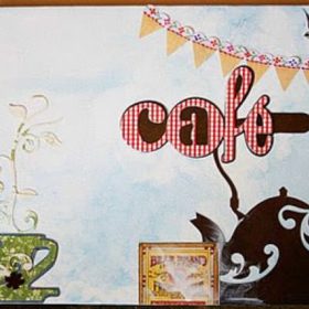 Coffee Cafe Canvas {Cricut  Project}