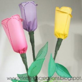 DIY Paper Tulips Tutorial + Free Printable {Free Printable}