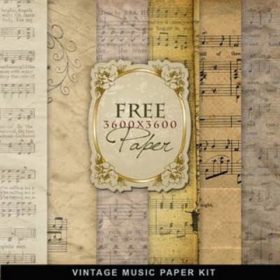 Free Vintage Music Paper {Free Scrapbook Paper}