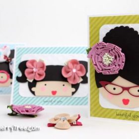 Hair Clippies Cards {Homemade Gift Cards}