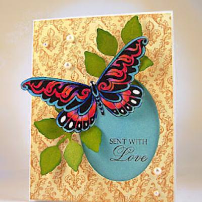 Social Butterfly Card {Stamping Videos}