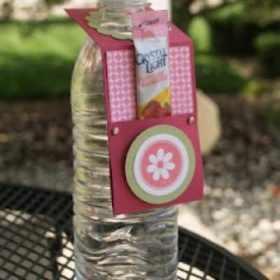 Water Bottle Tag Drink Holder {Paper Craft}