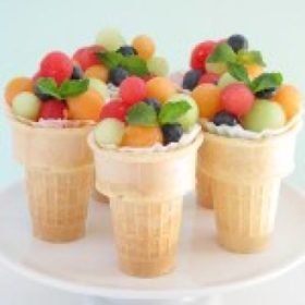 Fruit Salad Cones